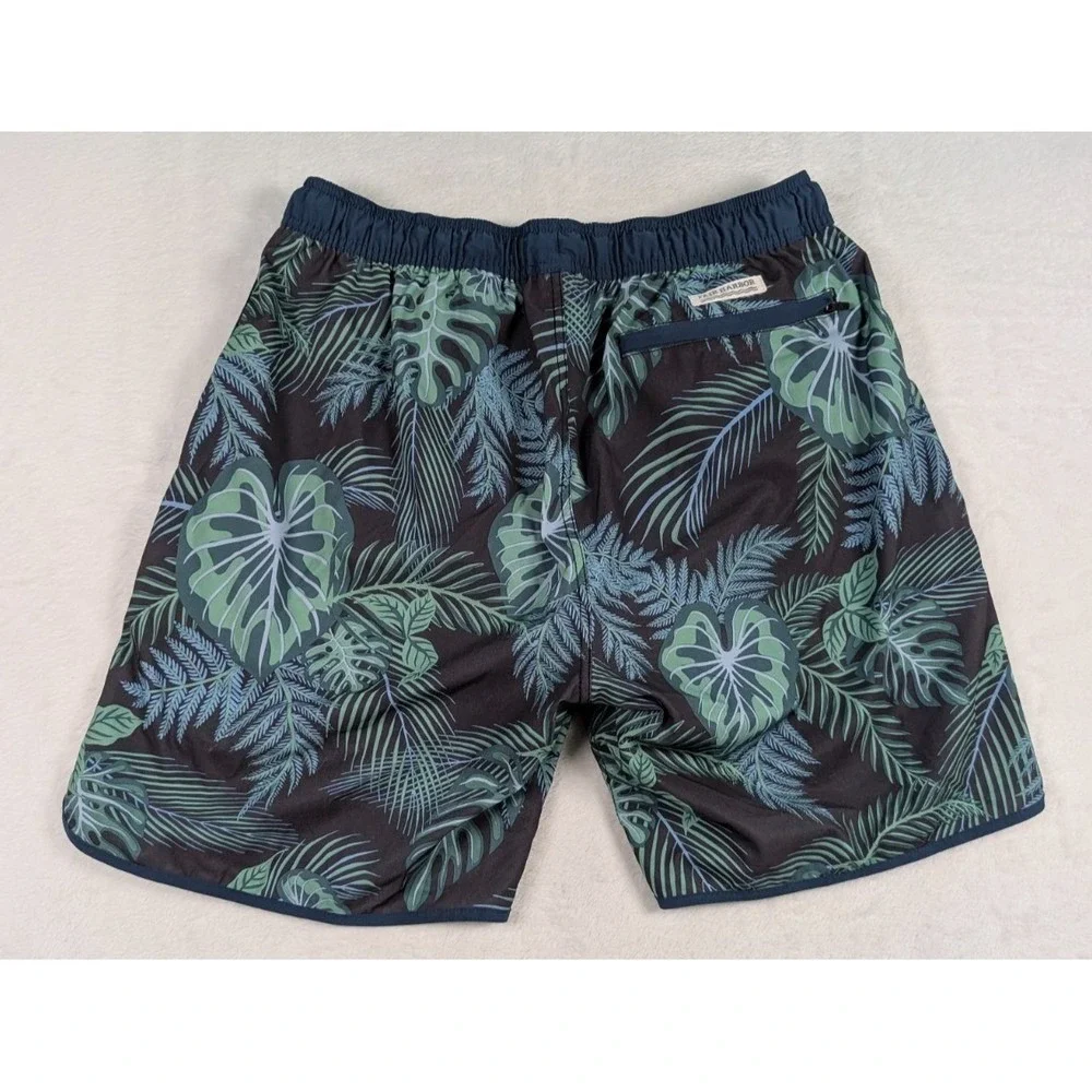 Fair Harbor Anchor Swim Trunks Mens XL Floral Palm Trees Lined Swim Shorts